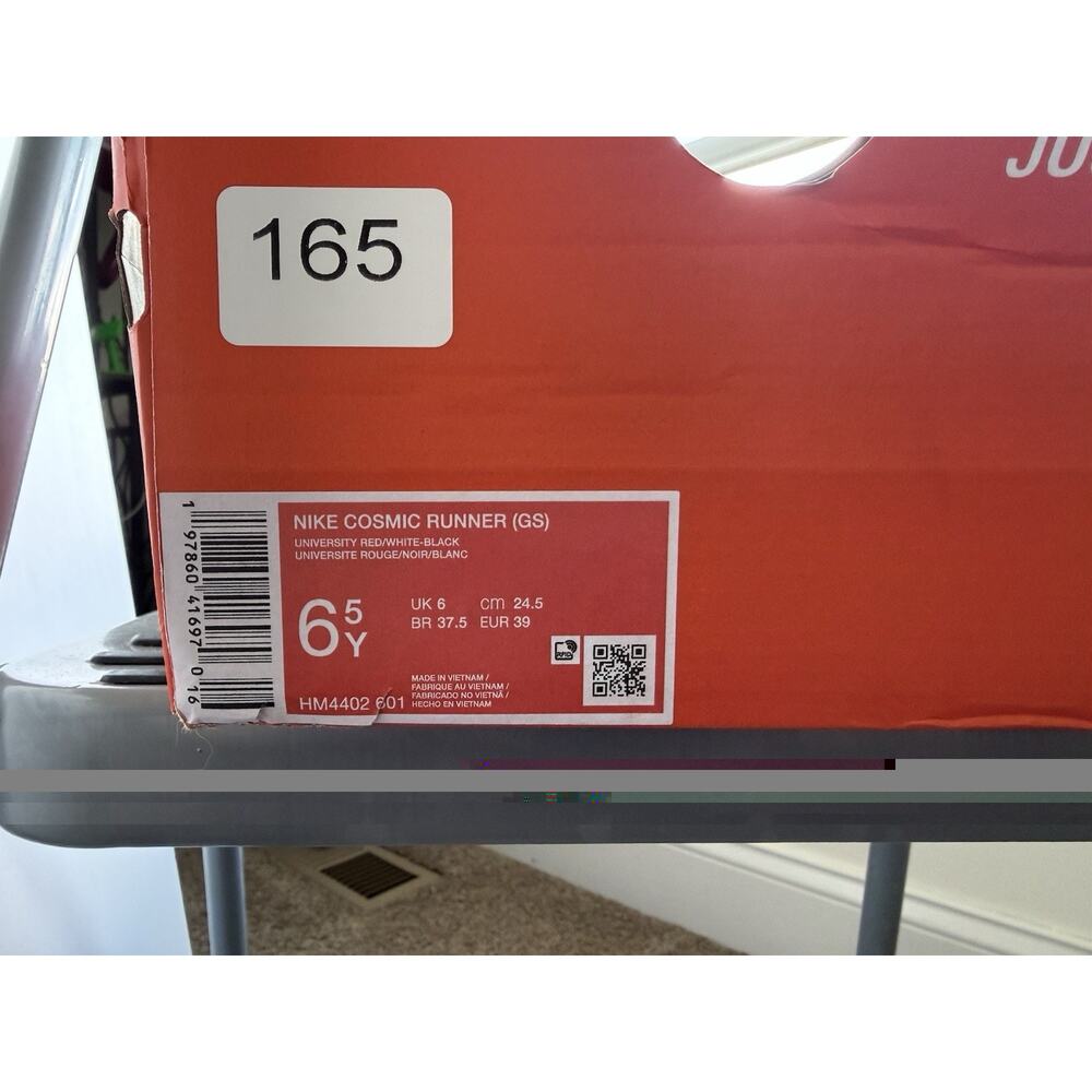 Nike Cosmic Runner GS University Red/Black/White HM4402-601 Size 6.5Y/7W - Picture 3 of 9